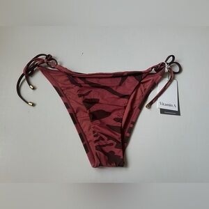 NWT Vitamin A Women's Side-Tie Swim Bikini Bottom Size Medium